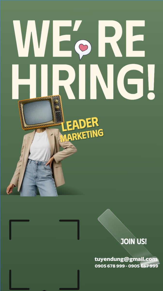 Mẫu Bài post MXH (9:16) We are hiring — LayerPic