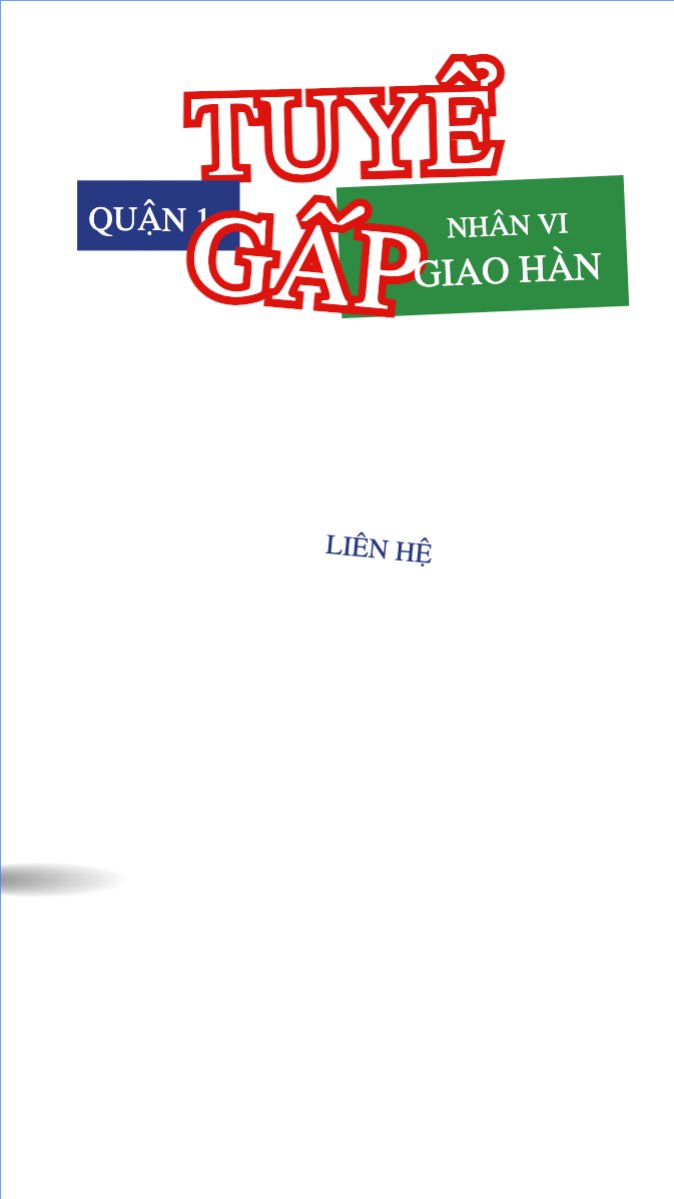 Mẫu Bài post MXH (9:16) Tuyển gấp nhân viên giao hàng — LayerPic