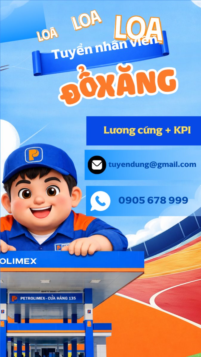 Tuyển nhân viên đổ xăng