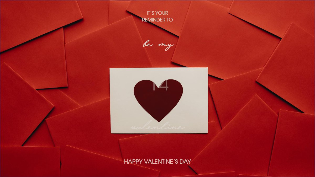 Mẫu Hình nền máy tính Happy valentine's day — LayerPic