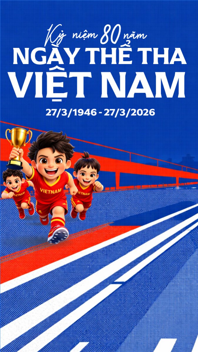 Mẫu Bài post MXH (9:16) Ngày thể thao Việt Nam 27/3 — LayerPic