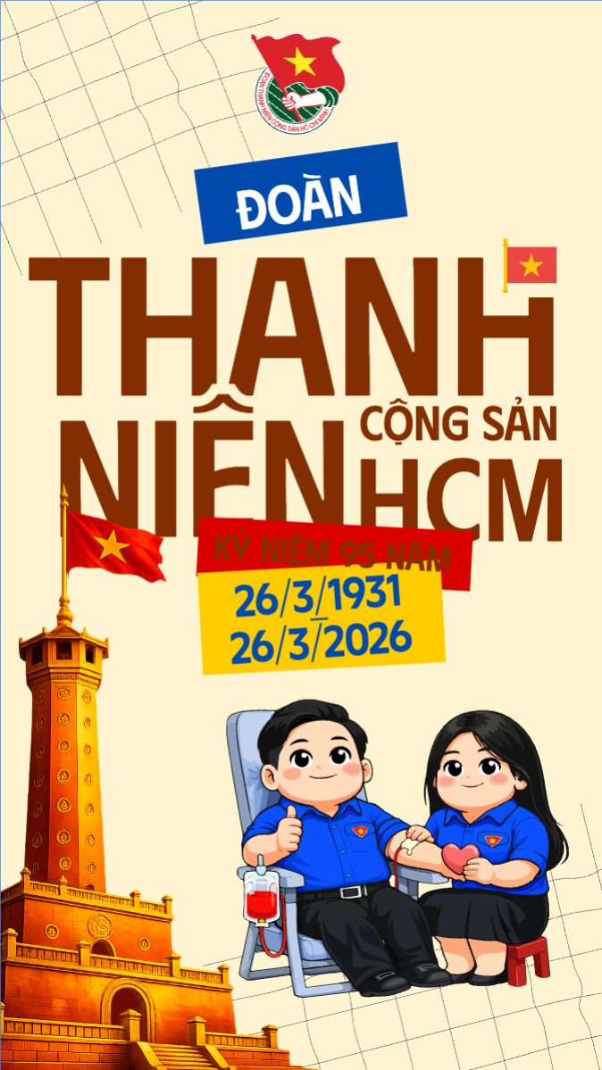 Mẫu Bài post MXH (9:16) Ngày thành lập Đoàn TNCS Hồ Chí Minh 20/3 — LayerPic