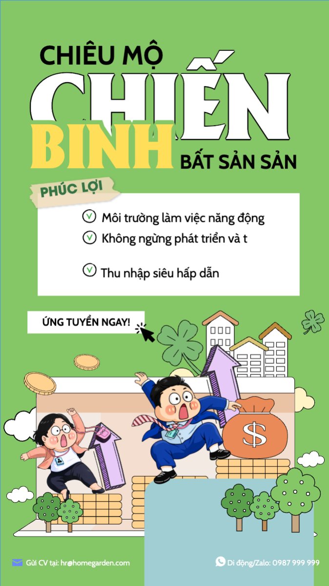 Mẫu Bài post MXH (9:16) Tuyển dụng bất động sản — LayerPic