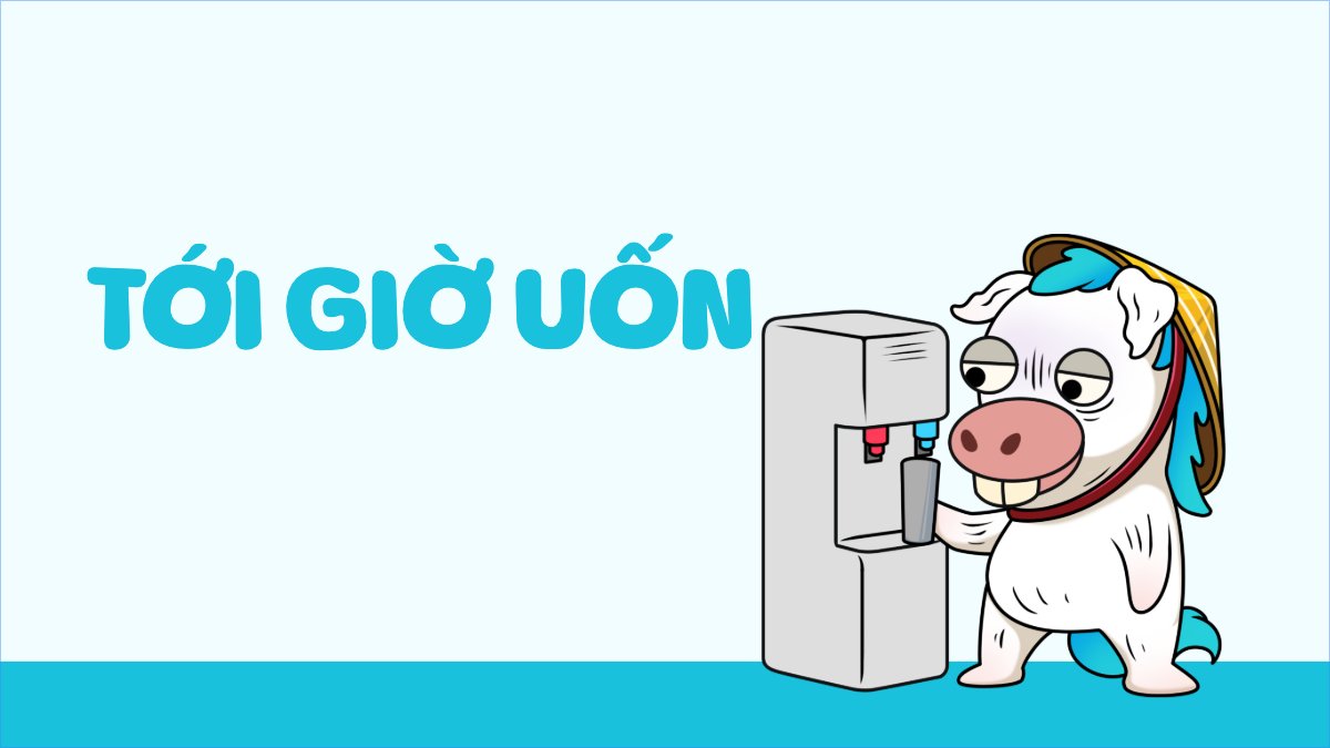 Mẫu Hình nền máy tính Tới giờ uống nước rồi bà ơi — LayerPic