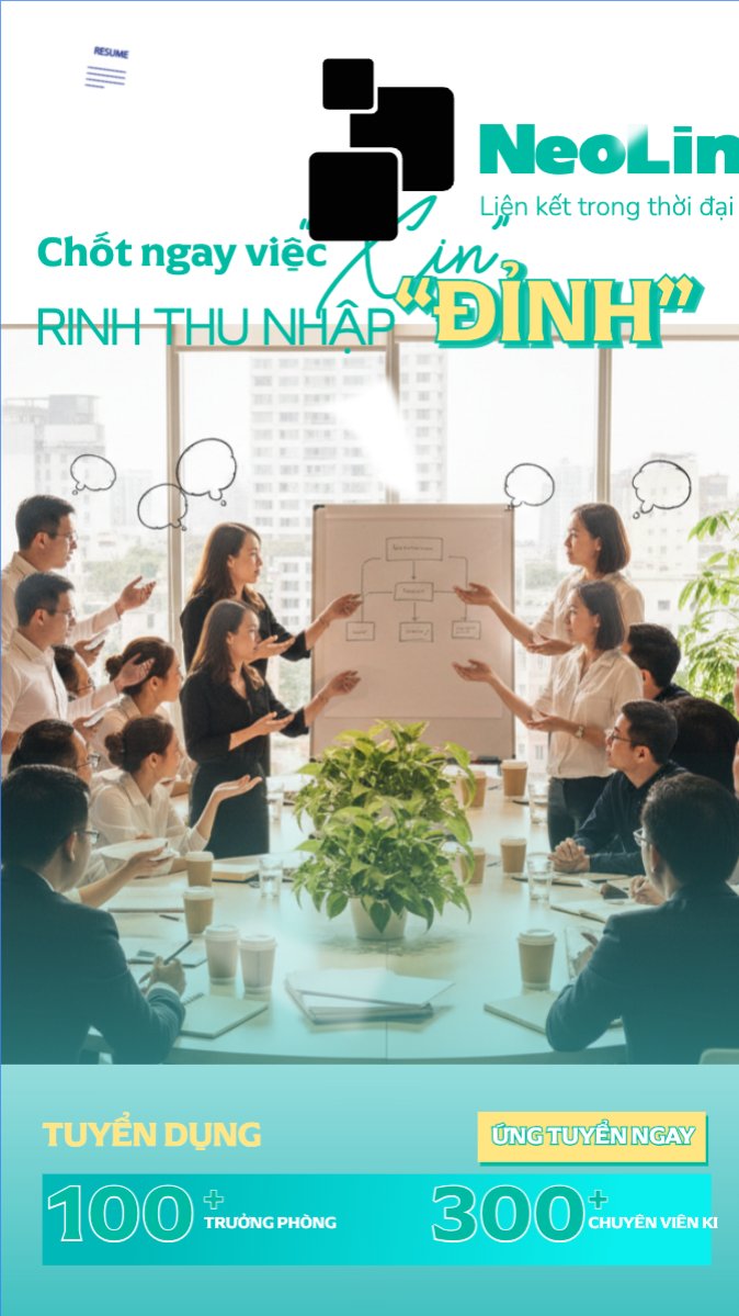 Mẫu Bài post MXH (9:16) Tuyển dụng kinh doanh — LayerPic