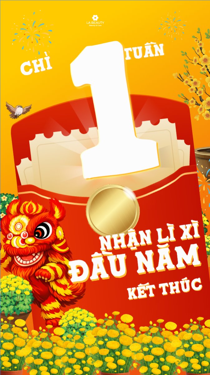Mẫu Bài post MXH (9:16) Lì xì đầu năm — LayerPic