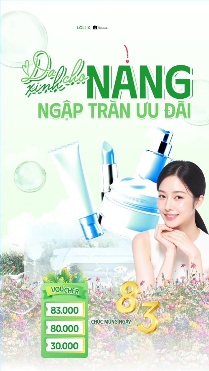 Da xinh cho nàng ngập tràn ưu đãi 8/3