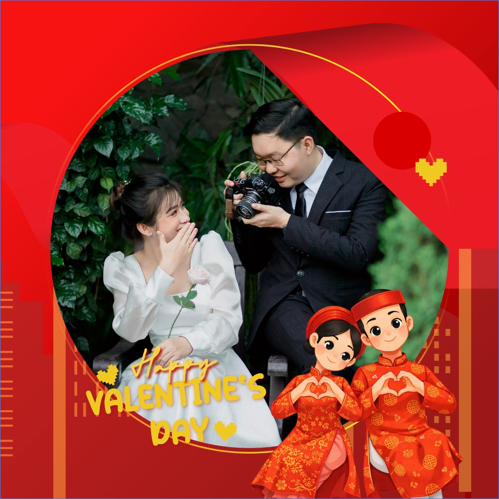 Mẫu Ảnh đại diện - Avatar Happy Valentine's Day — LayerPic