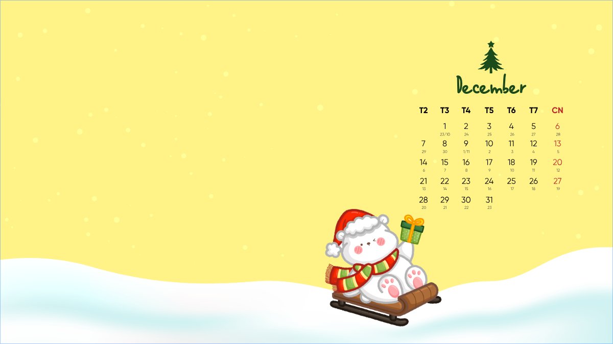 Mẫu Hình nền máy tính Merry Christmas — LayerPic