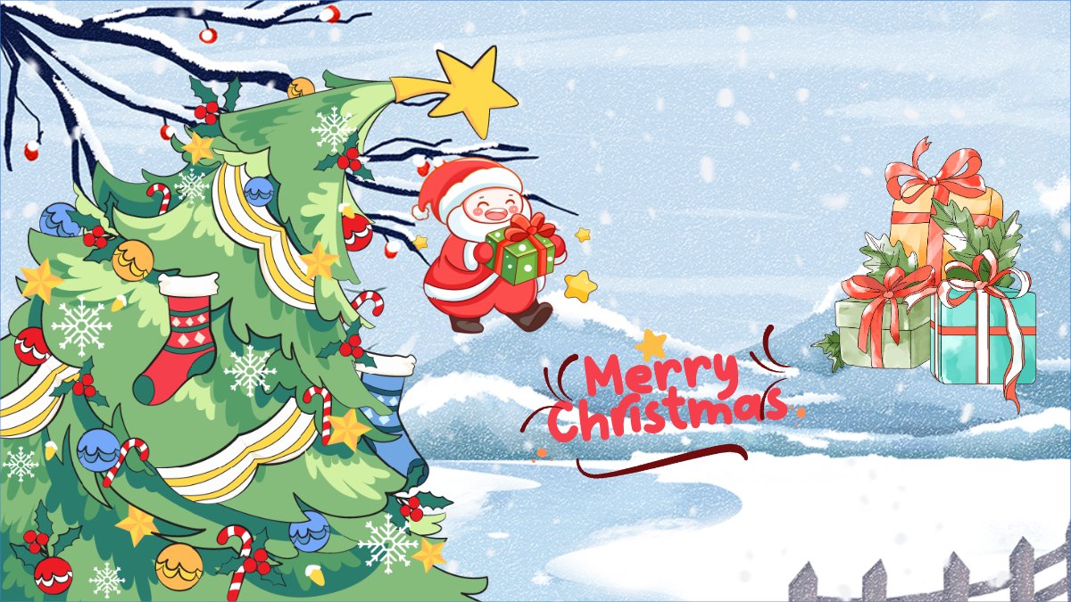Mẫu Hình nền máy tính Merry Christmas — LayerPic