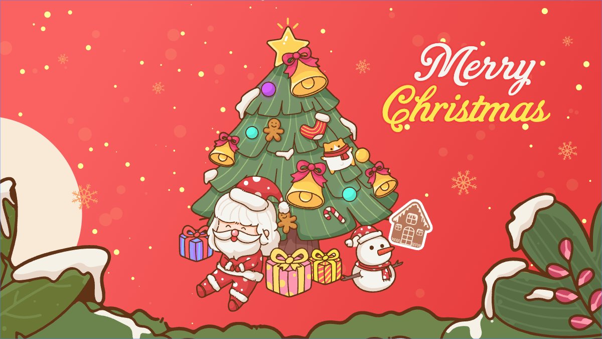Mẫu Hình nền máy tính Merry Christmas — LayerPic