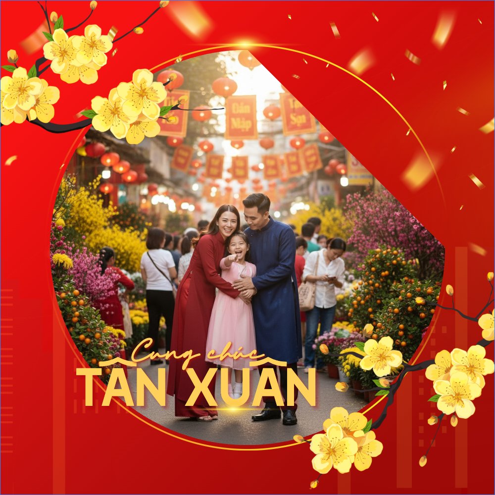 Mẫu Ảnh đại diện - Avatar Cung chúc tân xuân — LayerPic