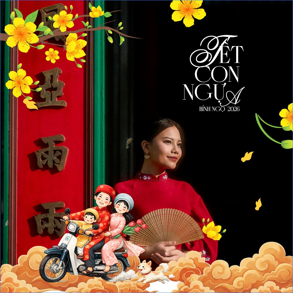 Mẫu Ảnh đại diện - Avatar Tết con ngựa — LayerPic