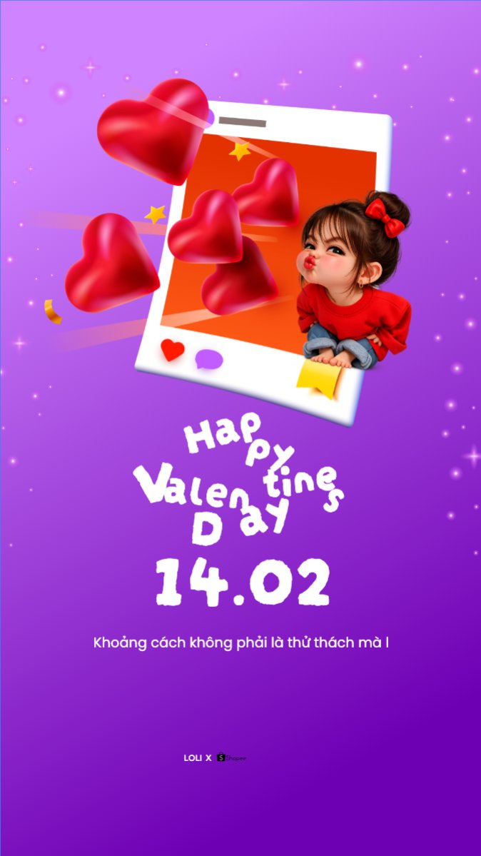Mẫu Bài post MXH (9:16) Lễ tình nhân 14/2 — LayerPic