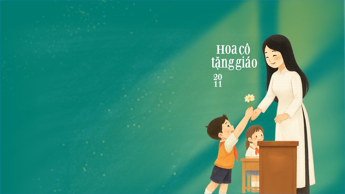 Mẫu Hình nền máy tính Hoa tặng cô giáo 20/11 — LayerPic