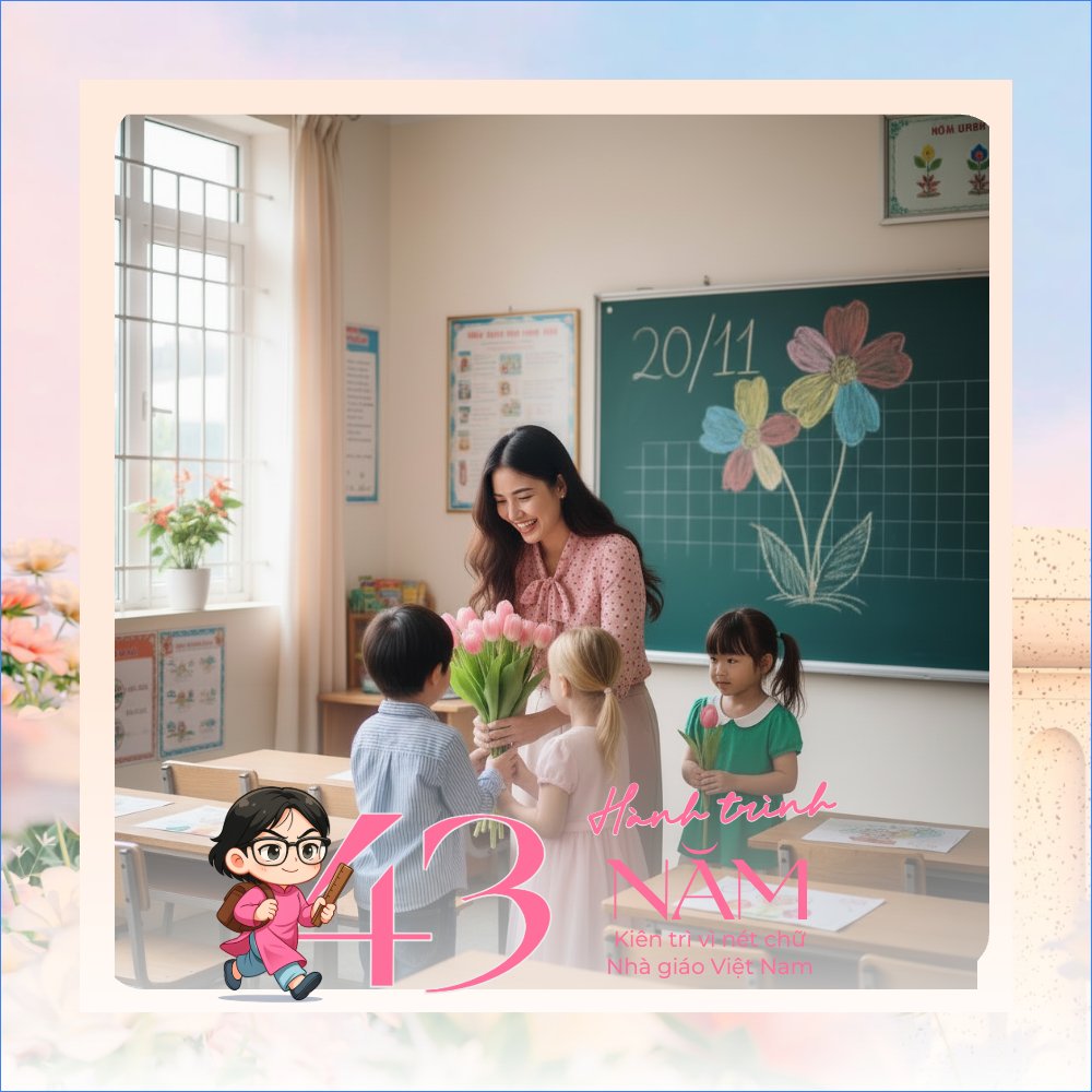 Mẫu Ảnh đại diện - Avatar 43 năm nhà giáo Việt Nam — LayerPic