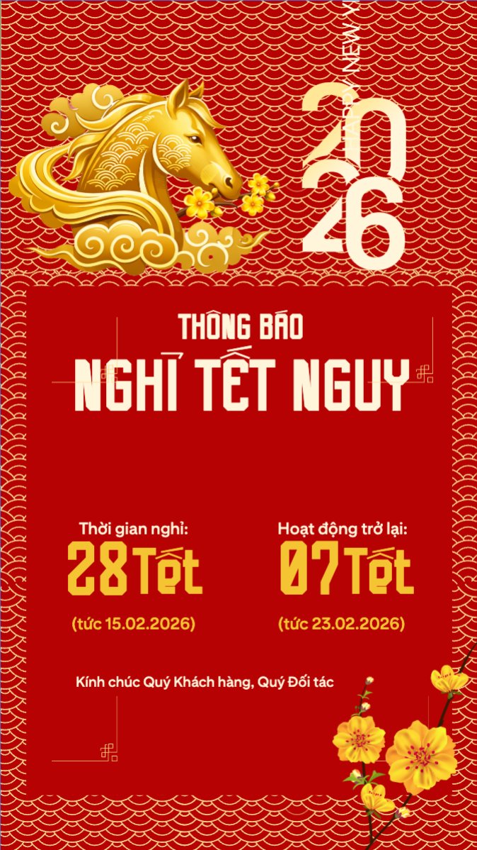 Mẫu Bài post MXH (9:16) Thông báo nghỉ tết Nguyên Đán — LayerPic