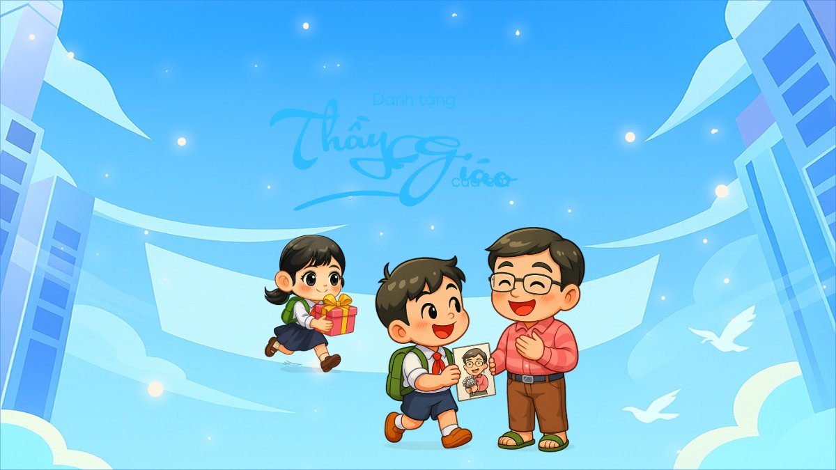 Mẫu Hình nền máy tính Dành tặng thầy giáo của em — LayerPic