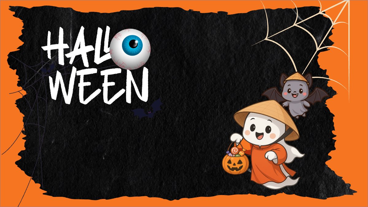 Mẫu Hình nền máy tính Halloween, lễ hội ma quái, sự kiện, event, dễ thương, cute, chibi, hoạt hình, cartoon — LayerPic