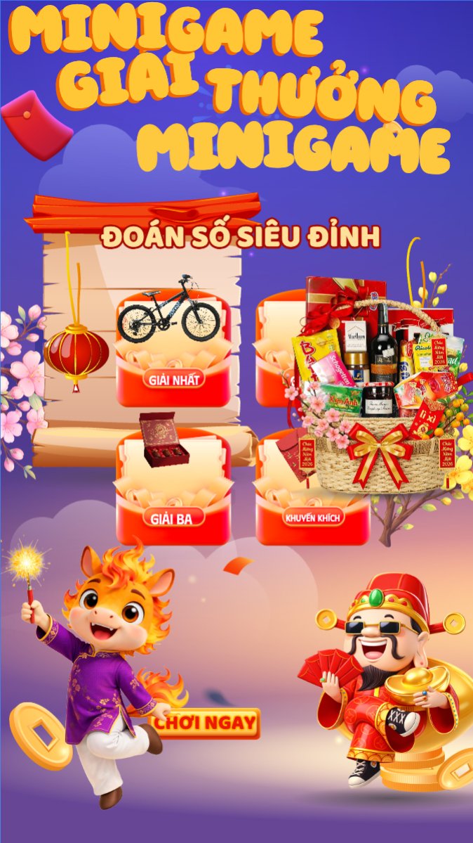 Mẫu Bài post MXH (9:16) Giải thưởng minigame đoán số siêu đỉnh — LayerPic
