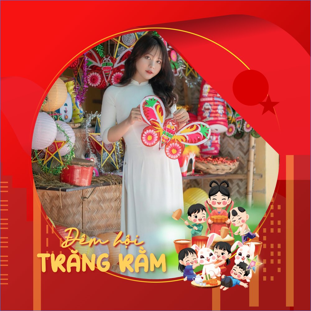 Mẫu Ảnh đại diện - Avatar Trung thu, Tết Đoàn Viên, mid-autumn festival, sự kiện, event, dễ thương, cute, chibi, hoạt hình, cartoon — LayerPic