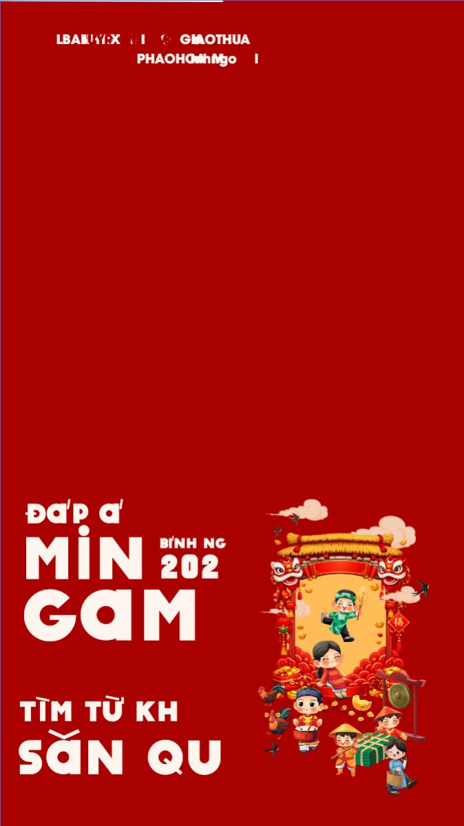Mẫu Bài post MXH (9:16) Đáp án minigame tết bính ngọ 2026 — LayerPic