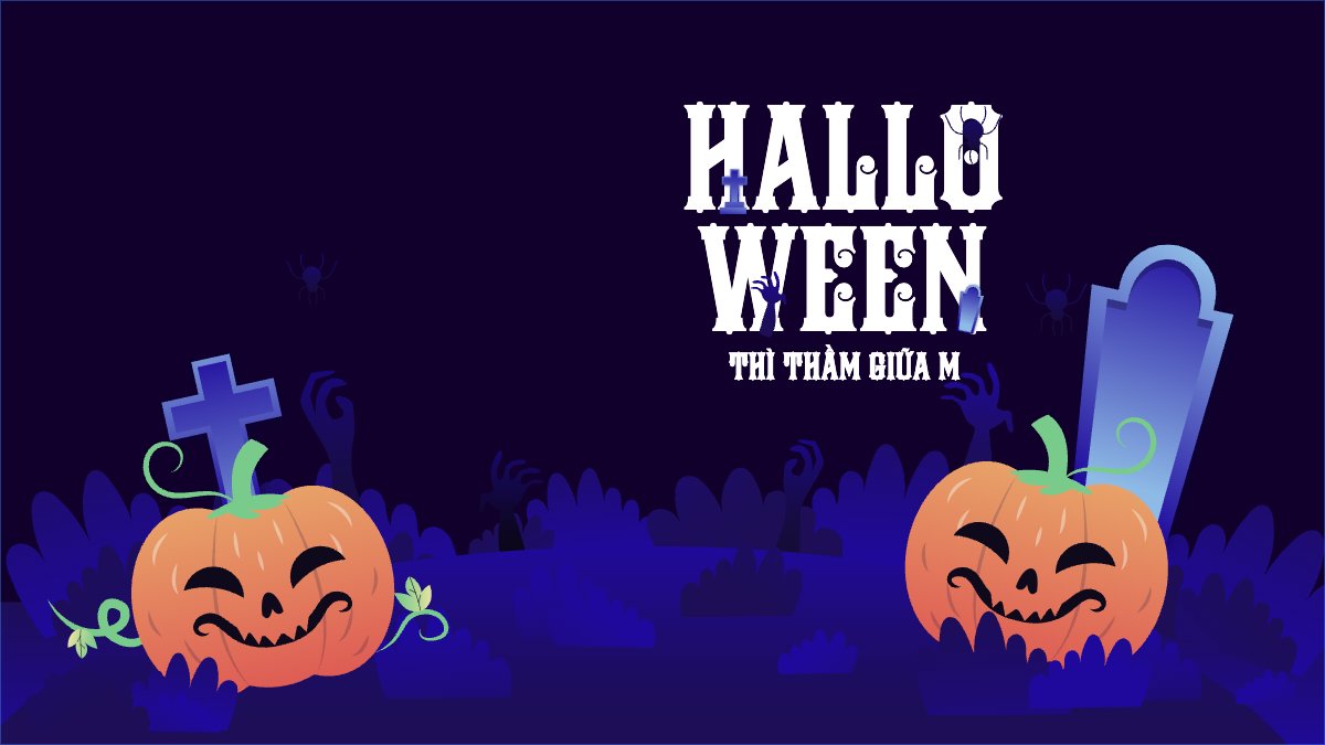 Mẫu Hình nền máy tính Halloween, lễ hội ma quái, sự kiện, event, dễ thương, cute, chibi, hoạt hình, cartoon — LayerPic