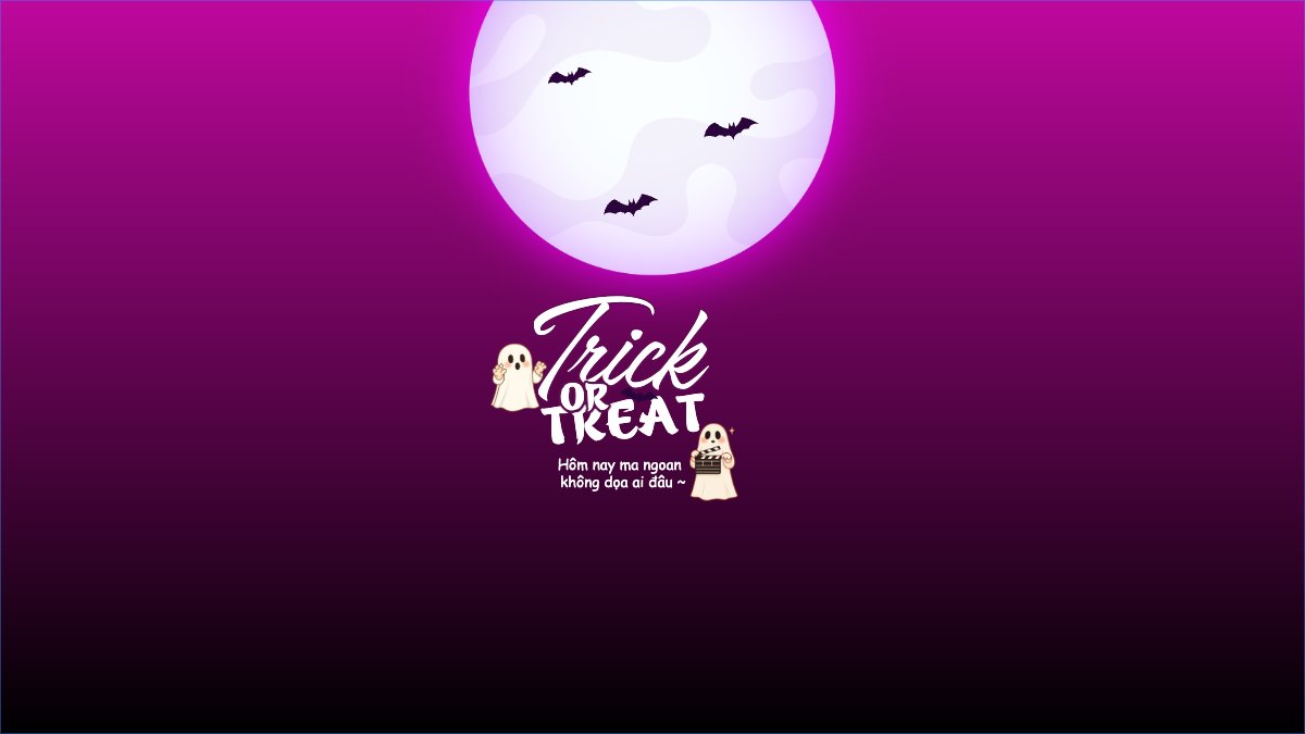 Mẫu Hình nền máy tính Halloween, lễ hội ma quái, sự kiện, event, dễ thương, cute, chibi, hoạt hình, cartoon — LayerPic