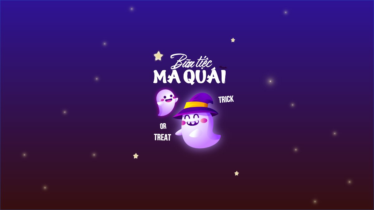Mẫu Hình nền máy tính Halloween, lễ hội ma quái, sự kiện, event, dễ thương, cute, chibi, hoạt hình, cartoon — LayerPic