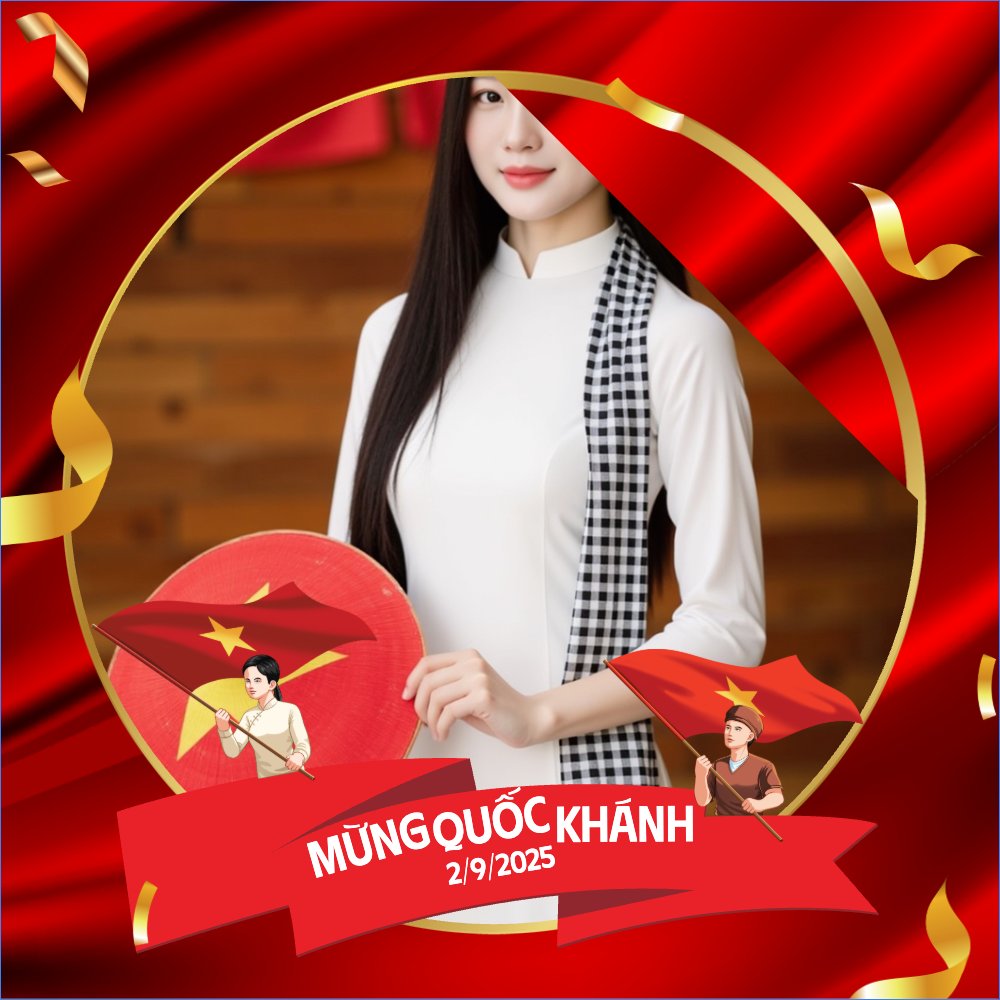 Mẫu Ảnh đại diện - Avatar 2/9, Quốc Khánh, lễ hội, Việt Nam,sự kiện, event, dễ thương, cute, chibi, hoạt hình, cartoon — LayerPic
