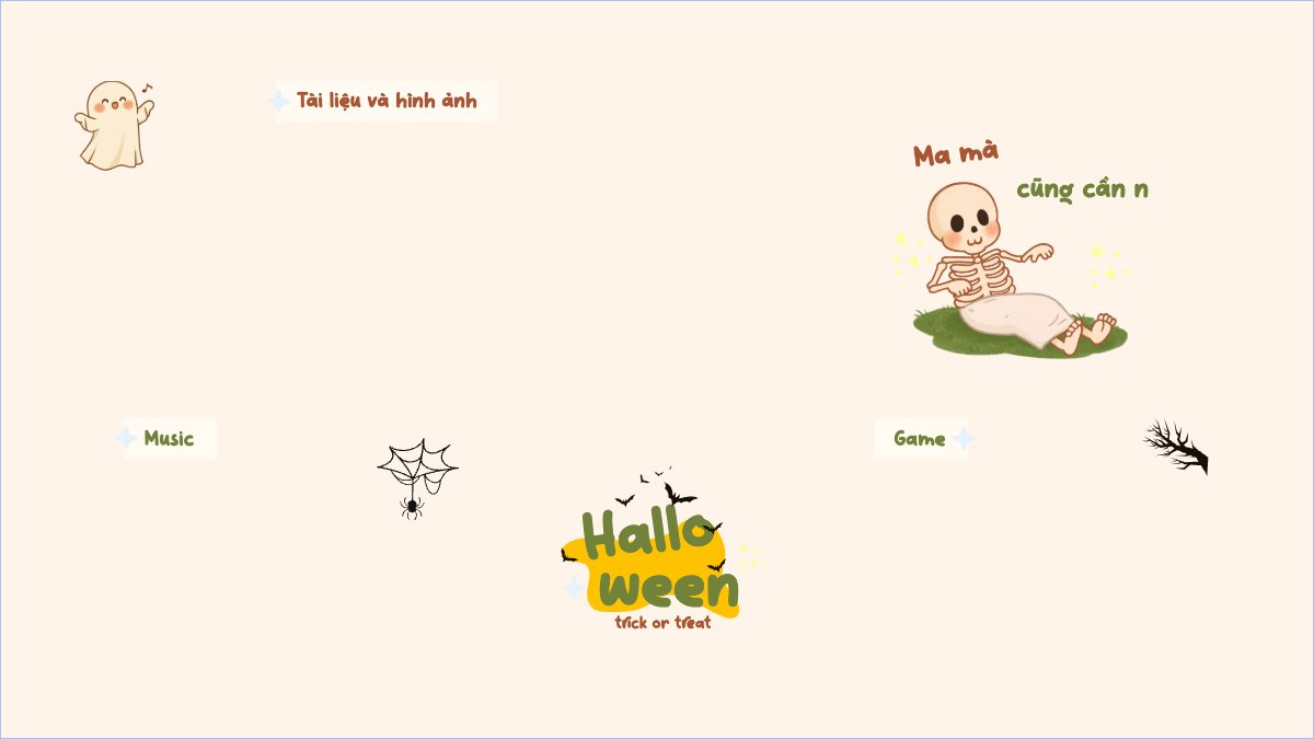 Halloween, lễ hội ma quái, sự kiện, event, dễ thương, cute, chibi, hoạt hình, cartoon