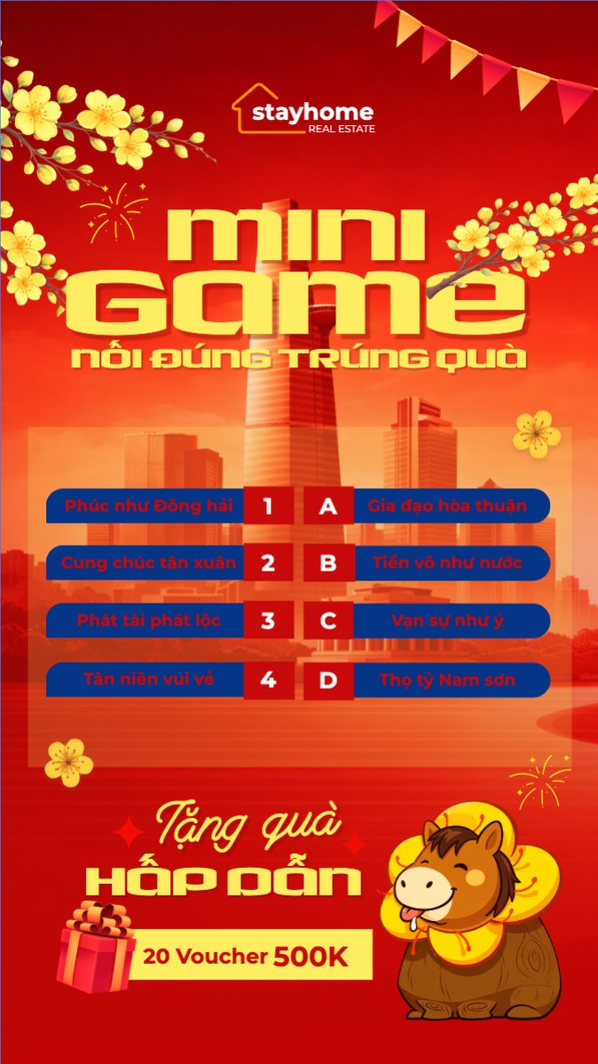 Mẫu Bài post MXH (9:16) Mini game nối đúng trúng quà — LayerPic