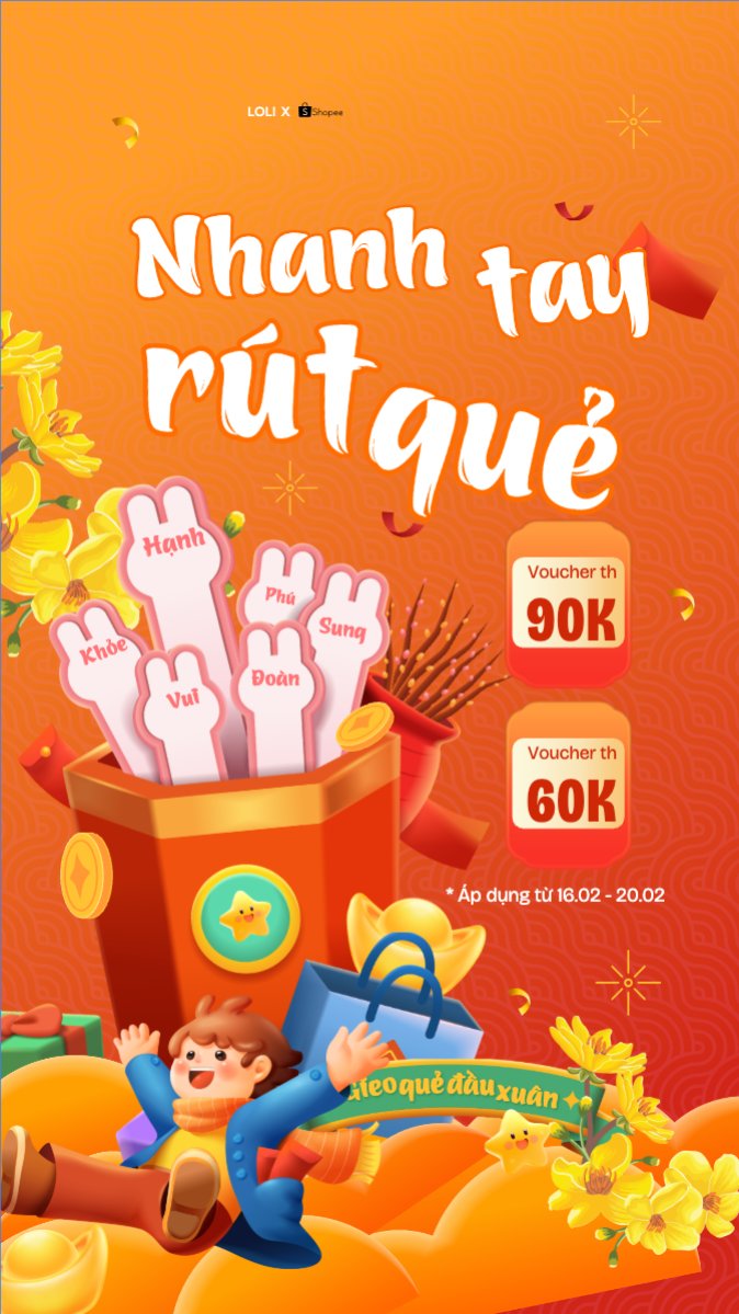 Mẫu Bài post MXH (9:16) Nhanh tay rút quẻ — LayerPic