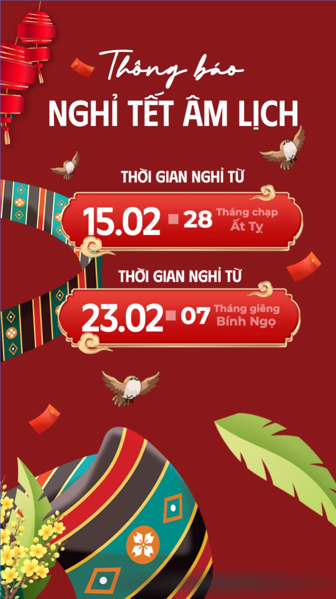 Thông báo nghỉ tết âm lịch