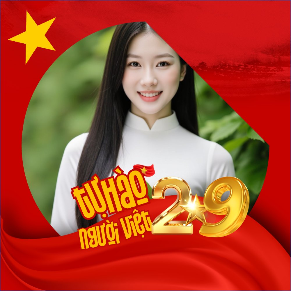 Mẫu Ảnh đại diện - Avatar 2/9, Quốc Khánh, lễ hội, Việt Nam,sự kiện, event, hiện đại, modern, sang trọng — LayerPic