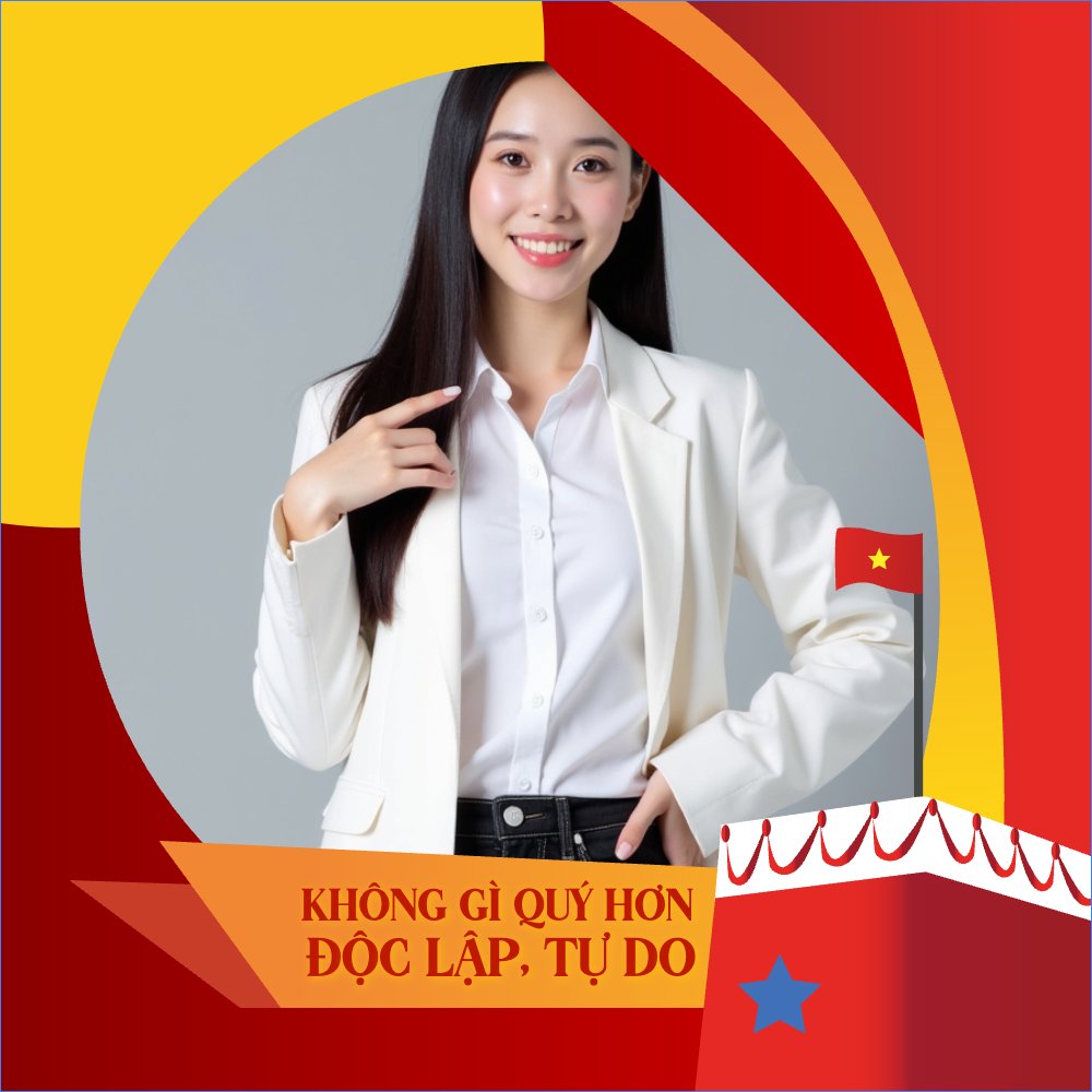 Mẫu Ảnh đại diện - Avatar 2/9, Quốc Khánh, lễ hội, Việt Nam,sự kiện, event, hiện đại, modern, sang trọng — LayerPic
