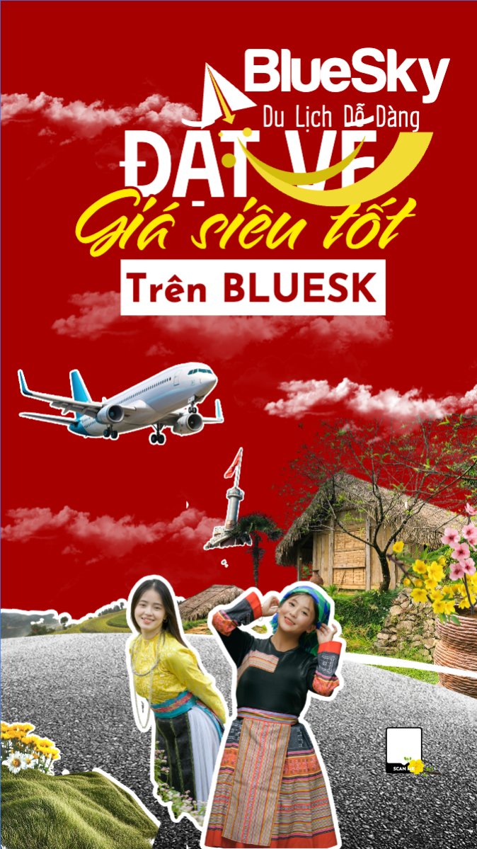 Mẫu Bài post MXH (9:16) Đặt vé giá siêu tốt — LayerPic