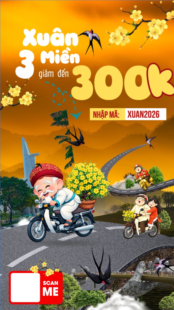 Mẫu Bài post MXH (9:16) Xuân 3 miền — LayerPic