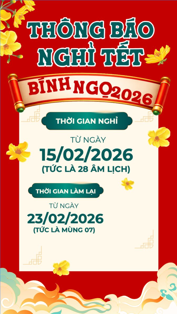 Thông báo nghỉ tết Nguyên Đán