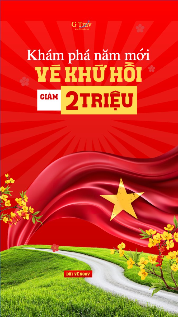 Khám phá năm mới vé khứ hồi giảm 2 triệu