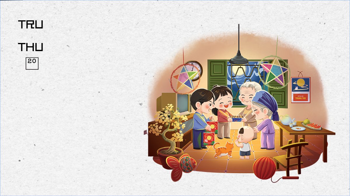 Mẫu Hình nền máy tính Trung thu, Tết Đoàn Viên, mid-autumn festival, sự kiện, event, dễ thương, cute, chibi, hoạt hình, cartoon — LayerPic