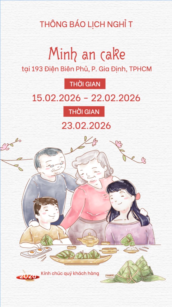Mẫu Bài post MXH (9:16) Thông báo lịch nghỉ tết nguyên đán Bính Ngọ 2026 — LayerPic