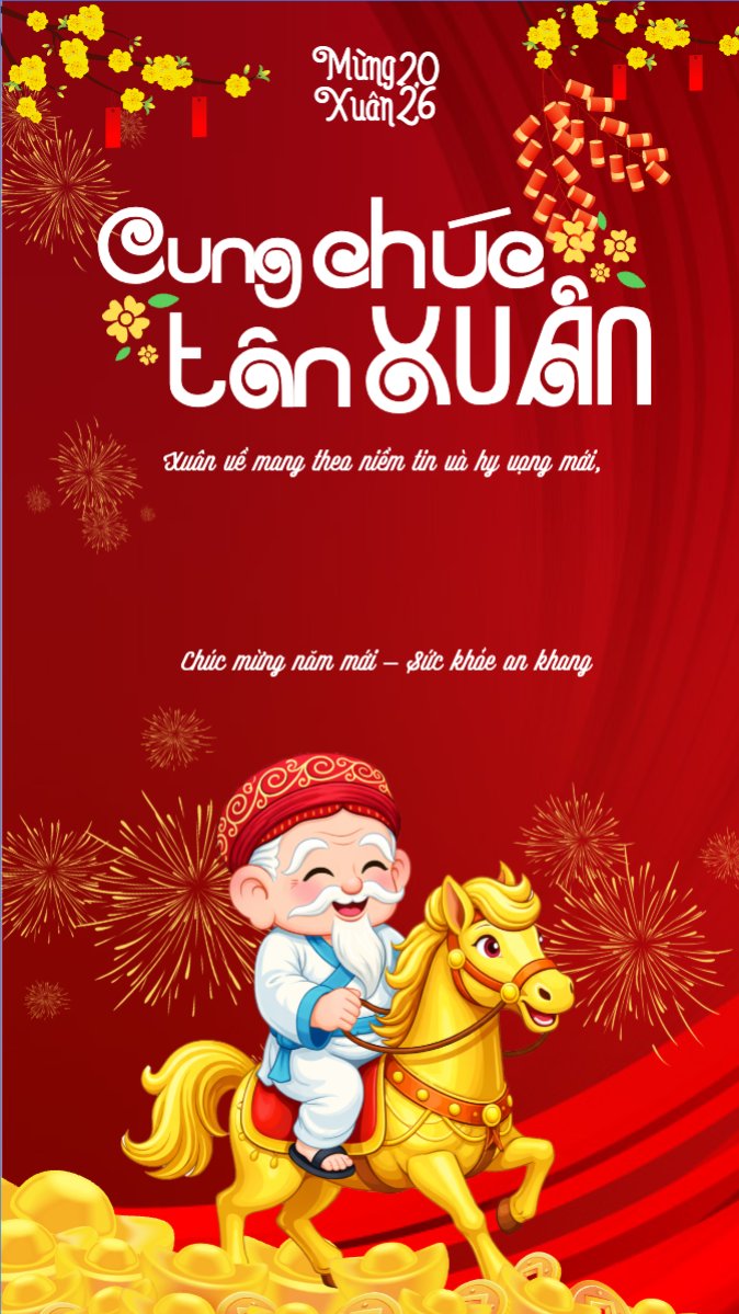 Mẫu Bài post MXH (9:16) Cung chúc tân xuân — LayerPic