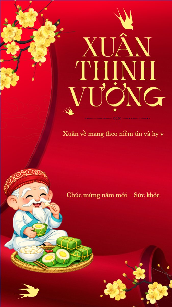 Mẫu Bài post MXH (9:16) Xuân thịnh vượng — LayerPic
