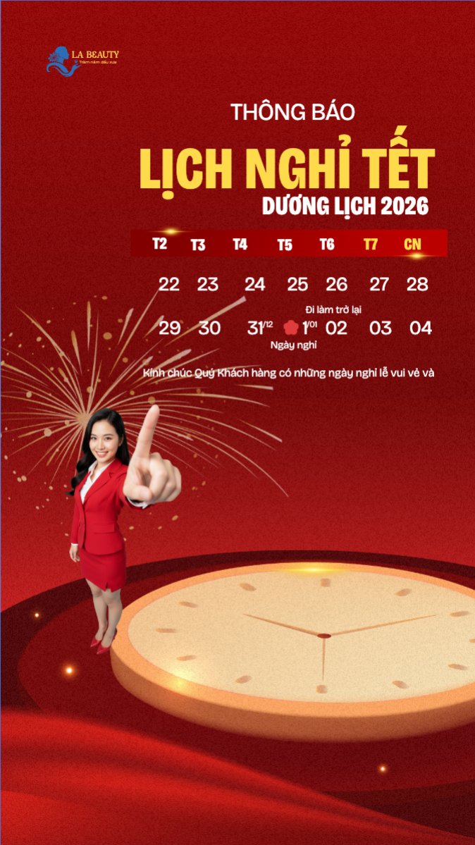 Mẫu Bài post MXH (9:16) Thông báo lịch nghỉ Tết dương lịch 2026 — LayerPic