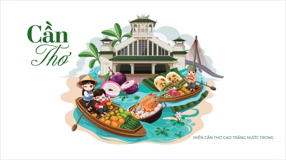 Cần Thơ, Việt Nam, địa danh, du lịch, travel, dễ thương, cute, chibi, hoạt hình, cartoon