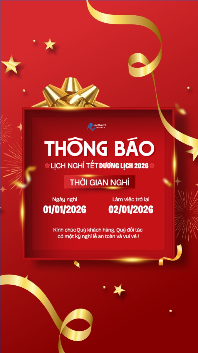 Mẫu Bài post MXH (9:16) Thông báo lịch nghỉ Tết dương lịch 2026 — LayerPic