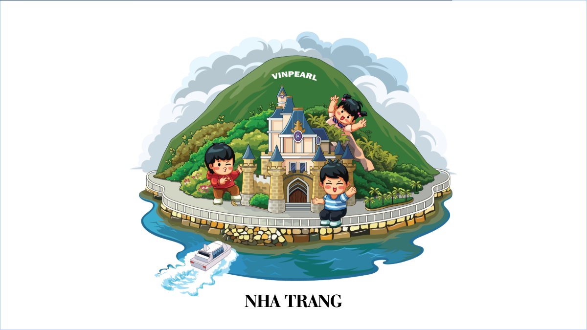 Mẫu Hình nền máy tính Nha Trang, Việt Nam, địa danh, du lịch, travel, dễ thương, cute, chibi, hoạt hình, cartoon — LayerPic