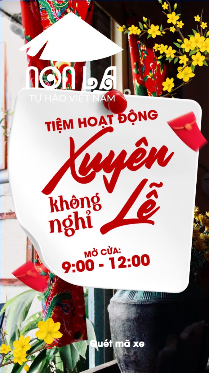 Mẫu Bài post MXH (9:16) Thông báo nghỉ tết dương lịch — LayerPic