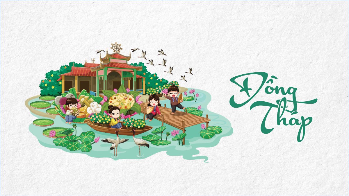 Đồng Tháp, Việt Nam, địa danh, du lịch, travel, dễ thương, cute, chibi, hoạt hình, cartoon